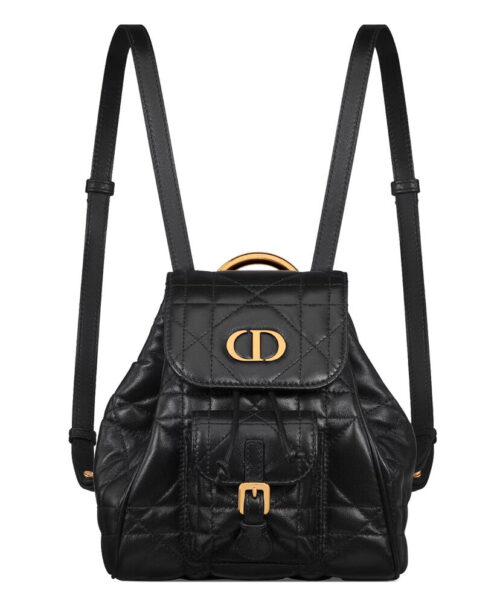 Christian Dior Small Dior Caro Backpack Black